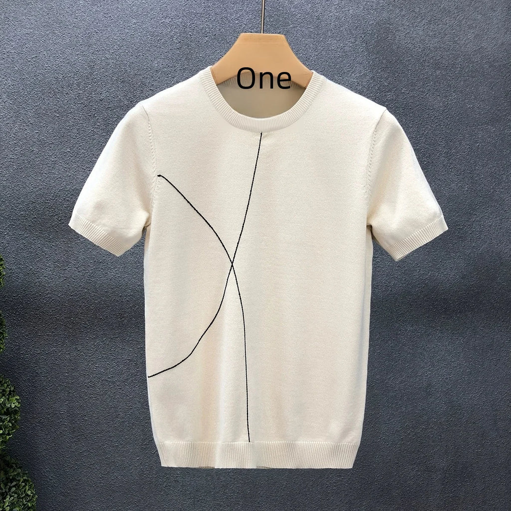 Men's Slim Fit Ice Silk Knitted